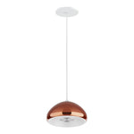 8" LED Pendant Light, 650 Lumens, 8W, 3000K, 120V, White, Black or Copper Finish