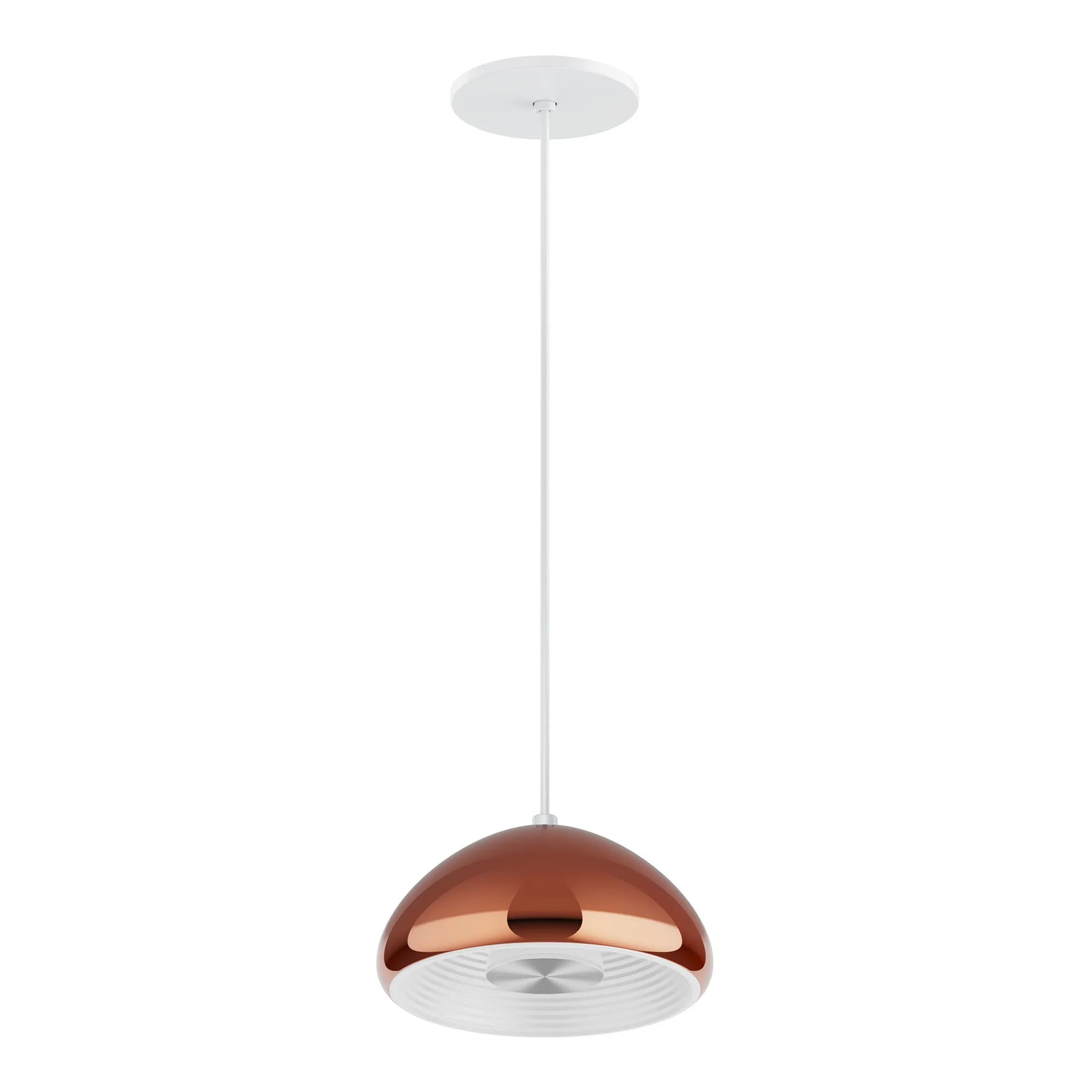 8" LED Pendant Light, 650 Lumens, 8W, 3000K, 120V, White, Black or Copper Finish