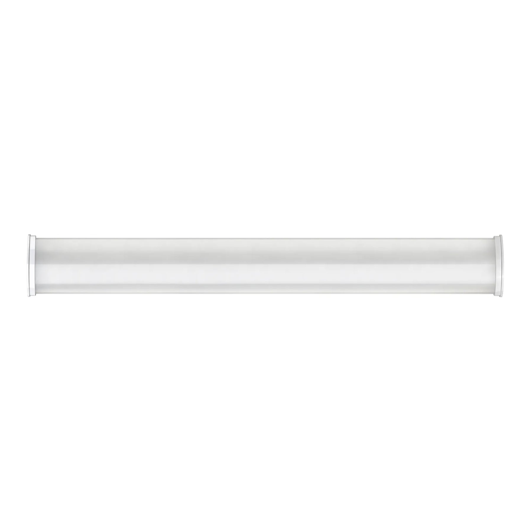 A long, slim rectangular light fixture with a frosted white glass shade, shown horizontally against a solid white background.