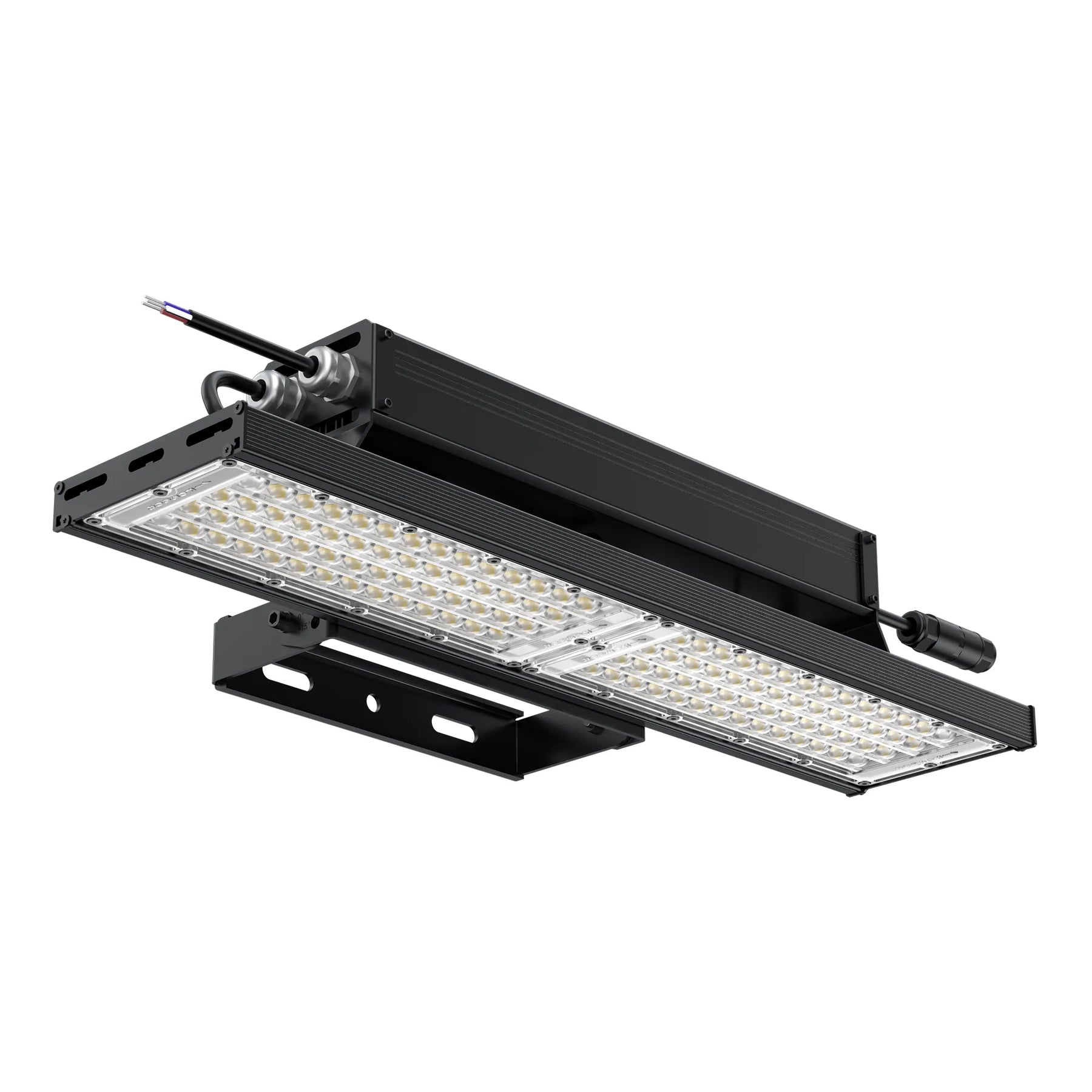 LED light fixture on a white background