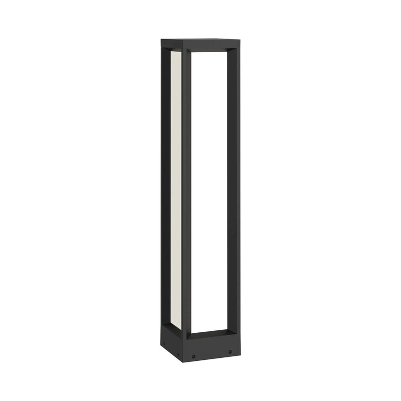 Square LED Bollard, 2,040 Lumen Max, Wattage and CCT Selectable, Regressed All-Lens, 120-277V