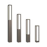 Square LED Bollard, 2,040 Lumen Max, Wattage and CCT Selectable, Regressed All-Lens, 120-277V