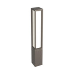 Square LED Bollard, 2,040 Lumen Max, Wattage and CCT Selectable, Regressed All-Lens, 120-277V