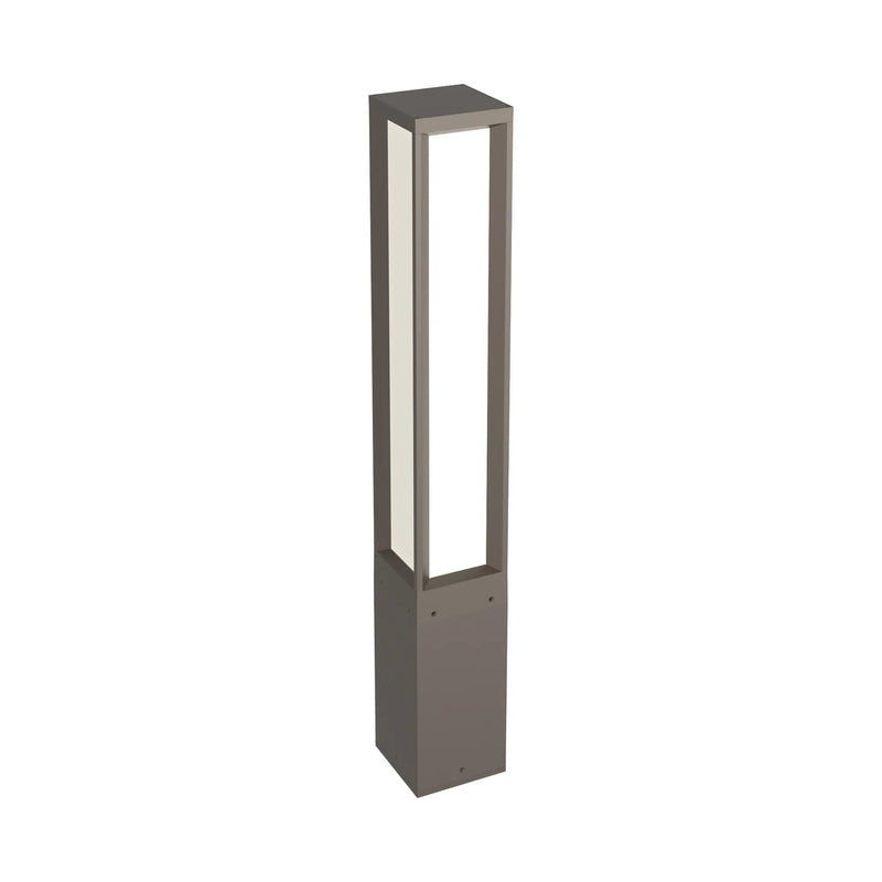 Square LED Bollard, 2,040 Lumen Max, Wattage and CCT Selectable, Regressed All-Lens, 120-277V