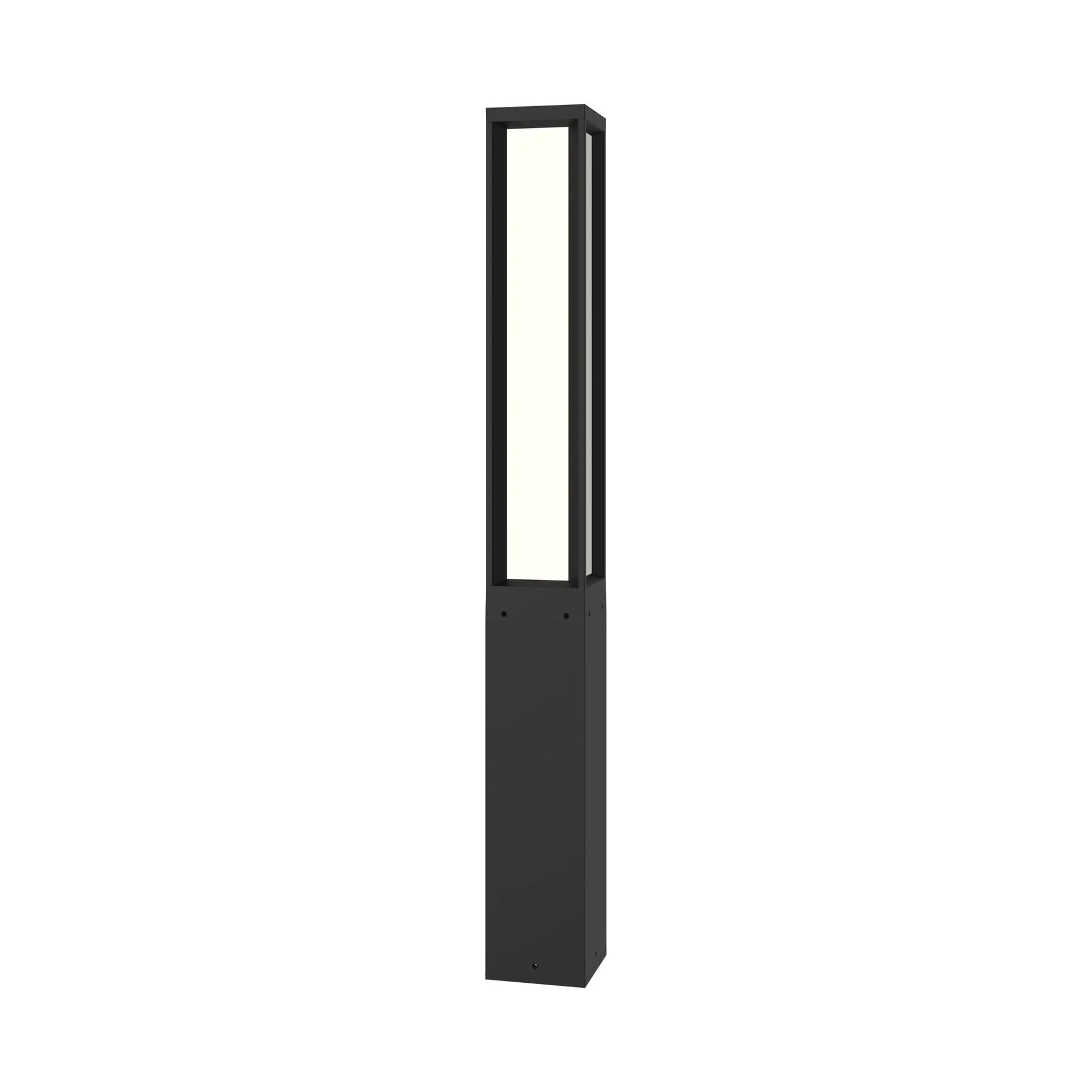 Square LED Bollard, 2,040 Lumen Max, Wattage and CCT Selectable, Regressed All-Lens, 120-277V