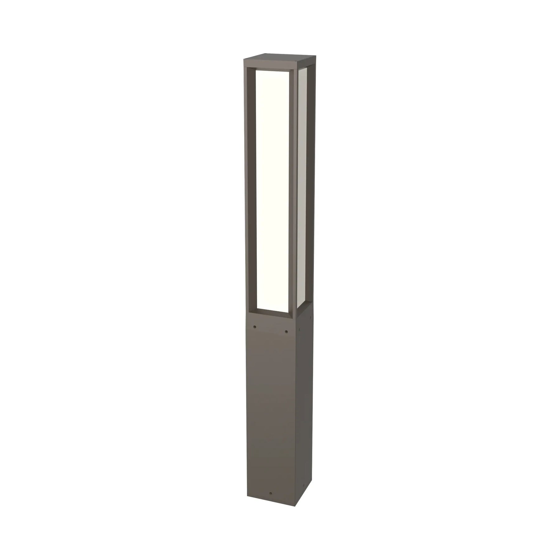 Square LED Bollard, 2,040 Lumen Max, Wattage and CCT Selectable, Regressed All-Lens, 120-277V