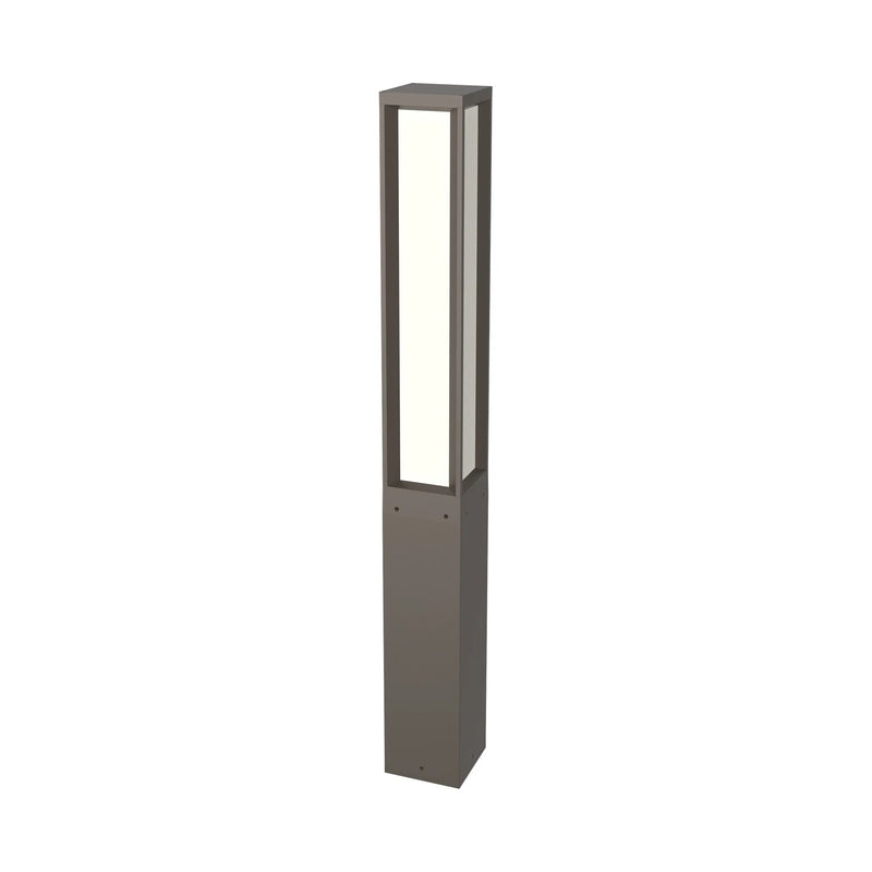 Square LED Bollard, 2,040 Lumen Max, Wattage and CCT Selectable, Regressed All-Lens, 120-277V