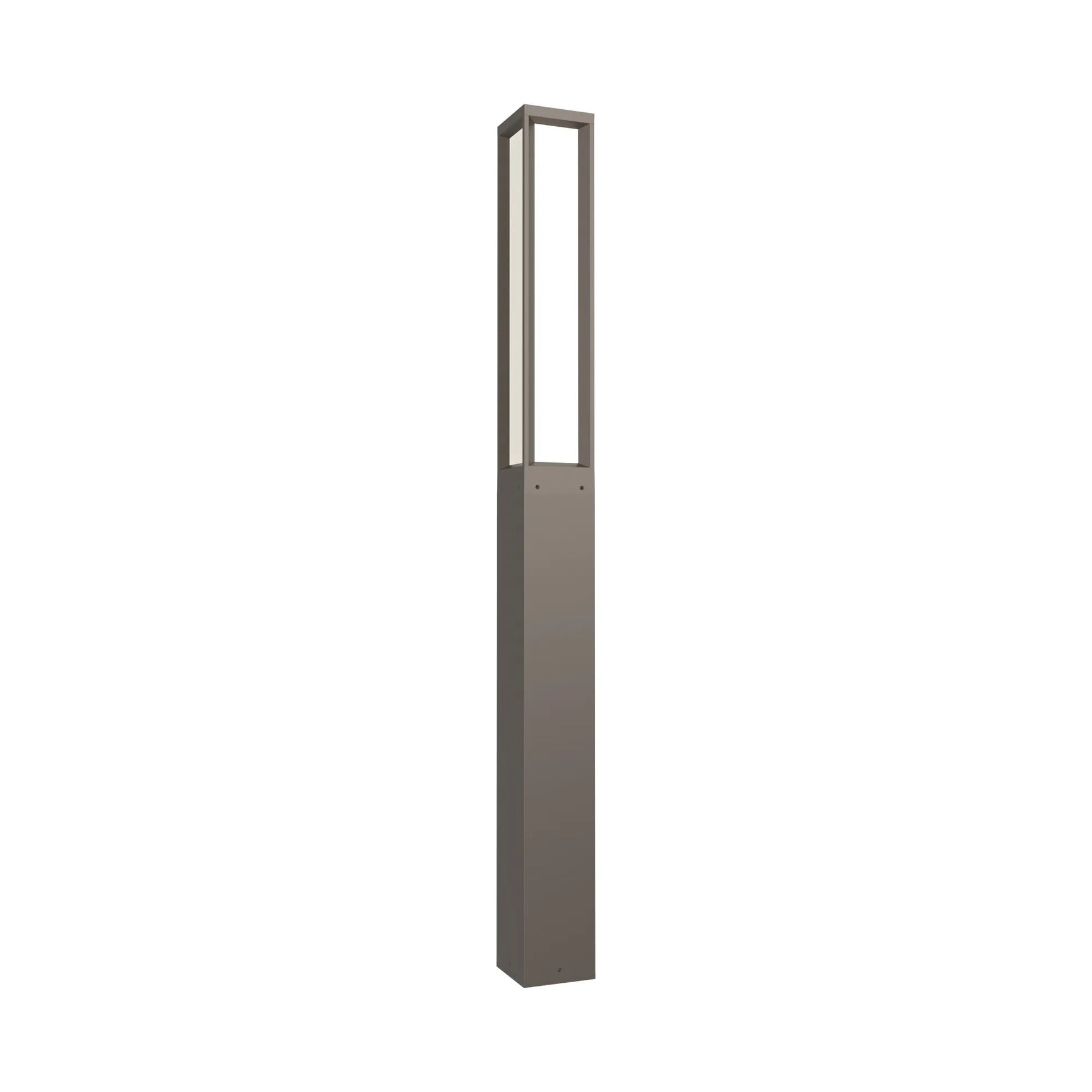 Square LED Bollard, 2,040 Lumen Max, Wattage and CCT Selectable, Regressed All-Lens, 120-277V