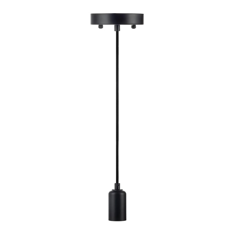 6FT Decorative Socket Pendant, Black Cord, 039 Series
