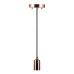 6FT Decorative Socket Pendant, Black Cord, 039 Series
