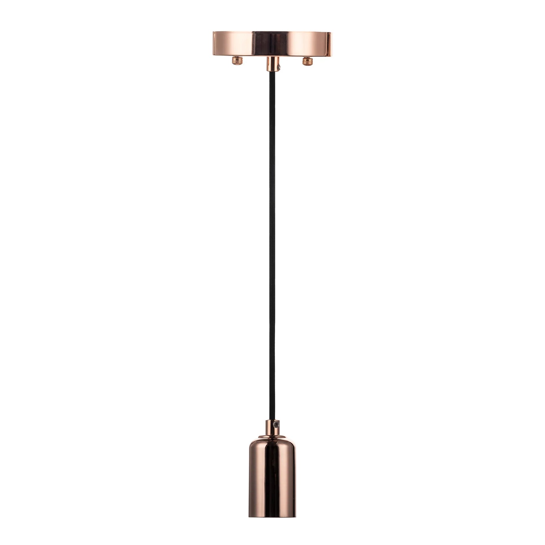 6FT Decorative Socket Pendant, Black Cord, 039 Series