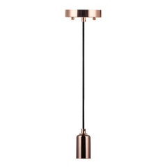 6FT Decorative Socket Pendant, Black Cord, 039 Series