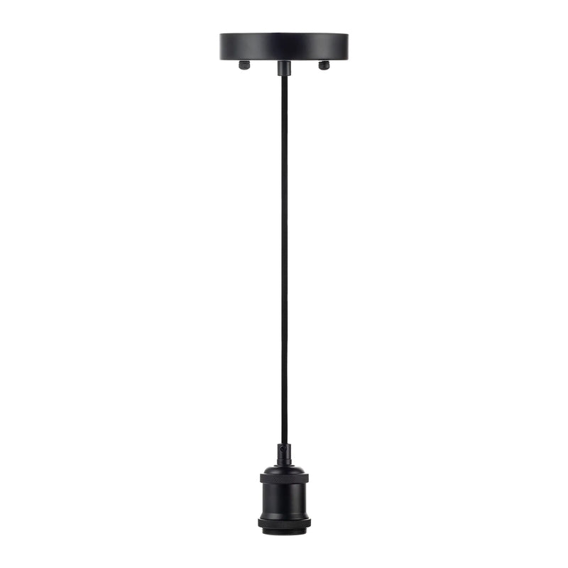 6FT Decorative Socket Pendant, Black Cord, 066 Series