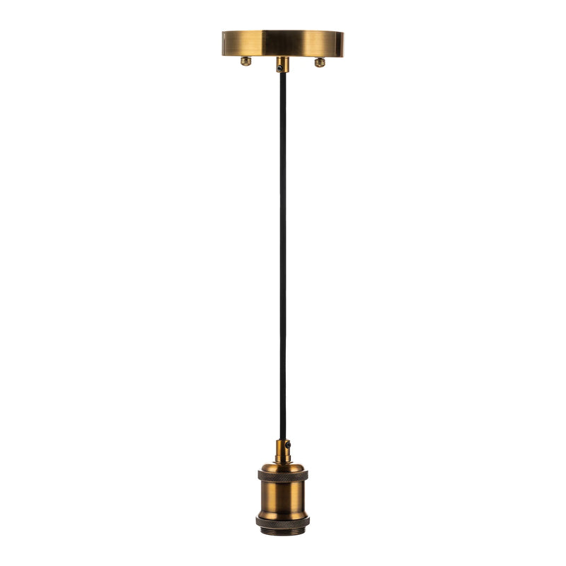 6FT Decorative Socket Pendant, Black Cord, 066 Series