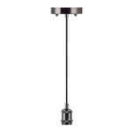 6FT Decorative Socket Pendant, Black Cord, 066 Series