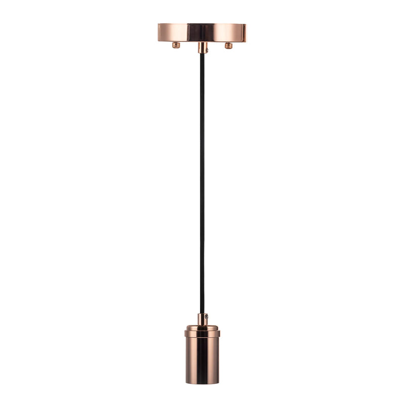 6FT Decorative Socket Pendant, Black Cord, 722 Series