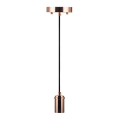 6FT Decorative Socket Pendant, Black Cord, 722 Series