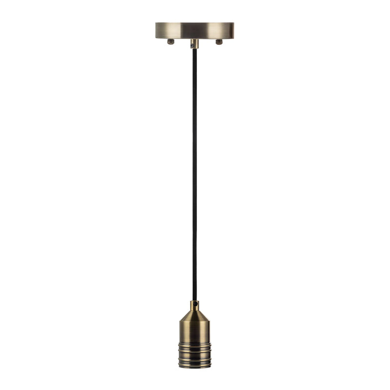 6FT Decorative Socket Pendant, Black Cord, 761 Series