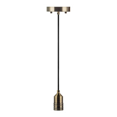 6FT Decorative Socket Pendant, Black Cord, 761 Series