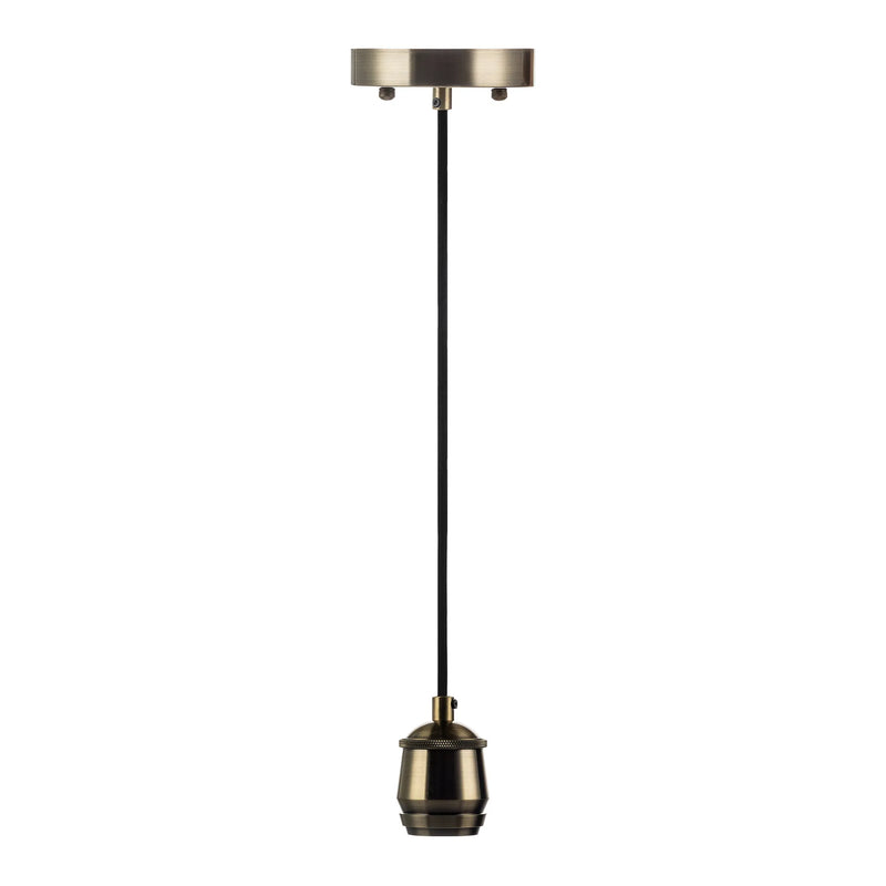 6FT Decorative Socket Pendant, Black Cord, 974 Series