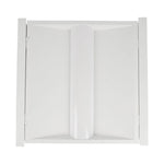 A white retrofit troffer, shown from a front-facing perspective against a solid white background.