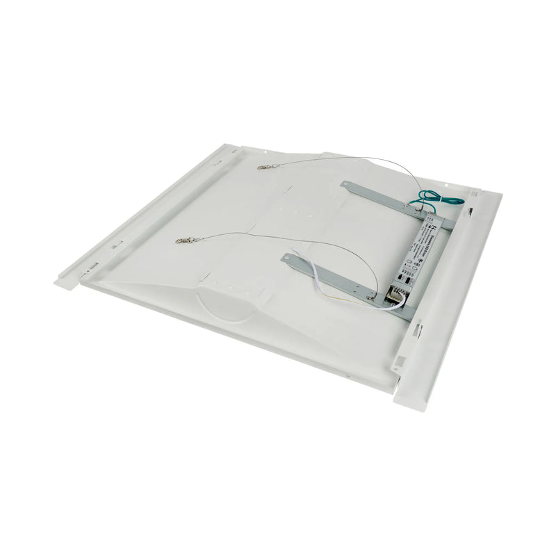 A square white LED light panel or ceiling light fixture shown from an angled top-down view on a plain white background.