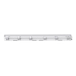 White sleek 4ft fiberglass vapor tight led light fixture with segmented housing wattage and cct selectable