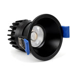 1" LED Round Recessed Light, 550 Lumens, 7W, CCT Selectable, 120V, White or Black