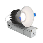 1" LED Round Recessed Light, 550 Lumens, 7W, CCT Selectable, 120V, White or Black