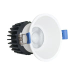 1" LED Round Recessed Light, 550 Lumens, 7W, CCT Selectable, 120V, White or Black