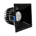 3" LED Square Recessed Light, 1476 Lumen Max, Wattage and CCT Selectable, 120V, White or Black