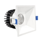 3" LED Square Recessed Light, 1476 Lumen Max, Wattage and CCT Selectable, 120V, White or Black
