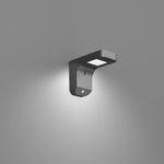 Modern matte black edgeRay solar wall light with angular design motion sensor 385 lumens 2.3w 4000k led light