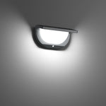 Modern black wallray solar wall sconce with sleek curved design and integrated led light 380 lumens 3w 4000k