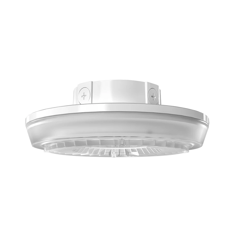 LED Round Canopy Light, 7651 Lumen Max, Wattage and CCT Selectable, 120-277V or 480V, Integrated Photocell, Bronze or White Finish