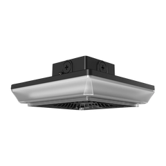 LED Square Canopy Light, 7510 Lumen Max, Wattage and CCT Selectable, 120-277V or 480V, Integrated Photocell, Bronze or White Finish
