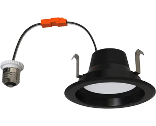 4" Retrofit Downlight, 700 Lumen Max, Wattage and CCT Selectable, 120V, Black Finish