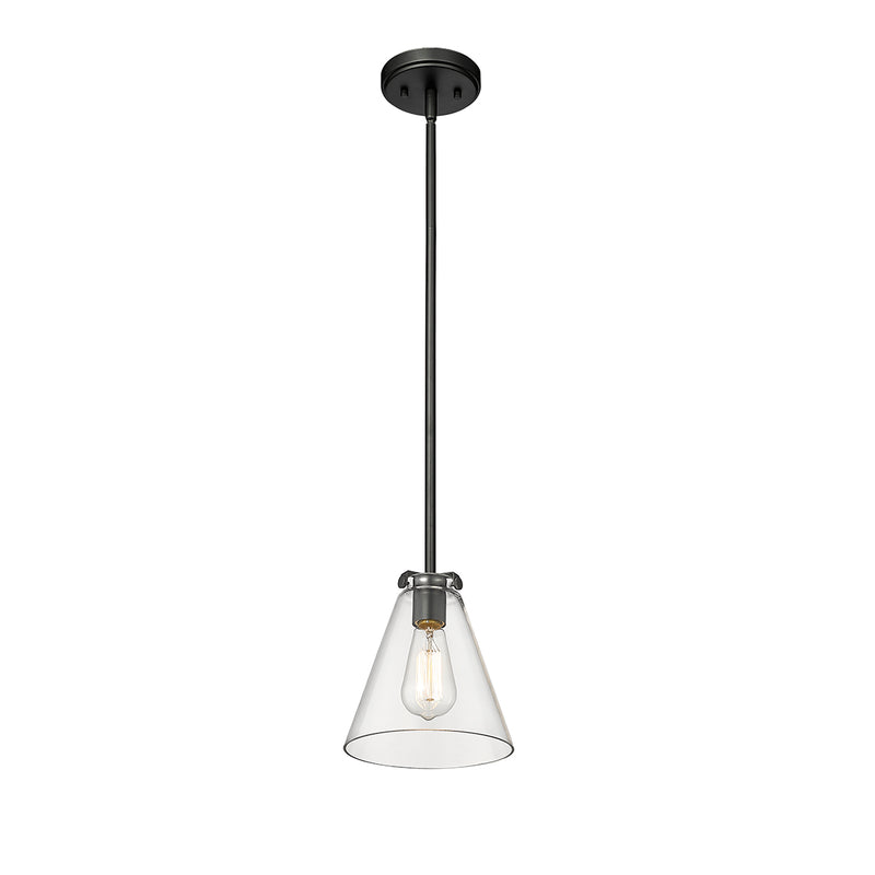 Mini-Pendant Light, Matte Black Finish, Aliza Collection