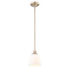 Mini-Pendant Light, Modern Gold Finish, Alberta Collection