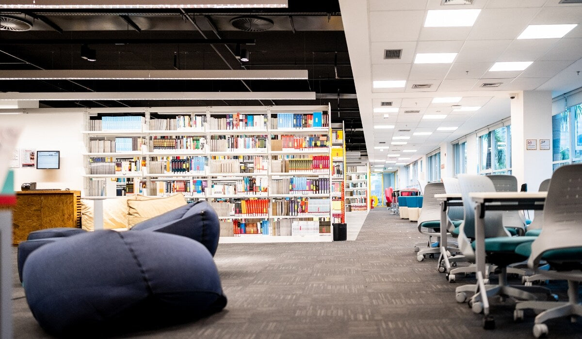 Education lighting in school library