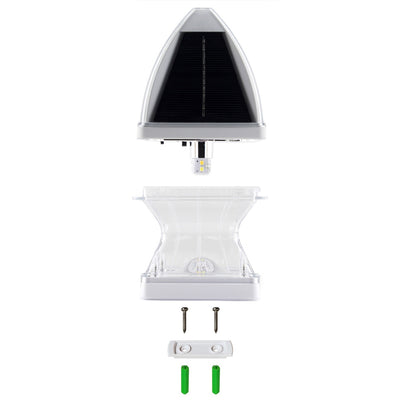 4 Pack LED Gothic Solar Post Cap Light, 40 Lumens, 2.65W, 3.2V, CCT Selectable 3100K,6000K, Black or White Finish