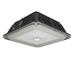 LED Canopy Light, 4453 Lumen Max, Wattage and CCT Selectable,120-277V, Integrated Photocell, Battery Backup Option, Bronze or White Finish