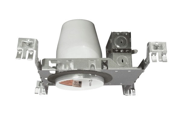 A replacement ceiling light fixture component with a white dome shade, silver metal mounting brackets, and a gray junction box, shown on a white background.