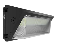 LED Wallpack, 20,920 Lumen Max, Wattage, CCT and Optice Selectable, 120-277V, Bronze or White