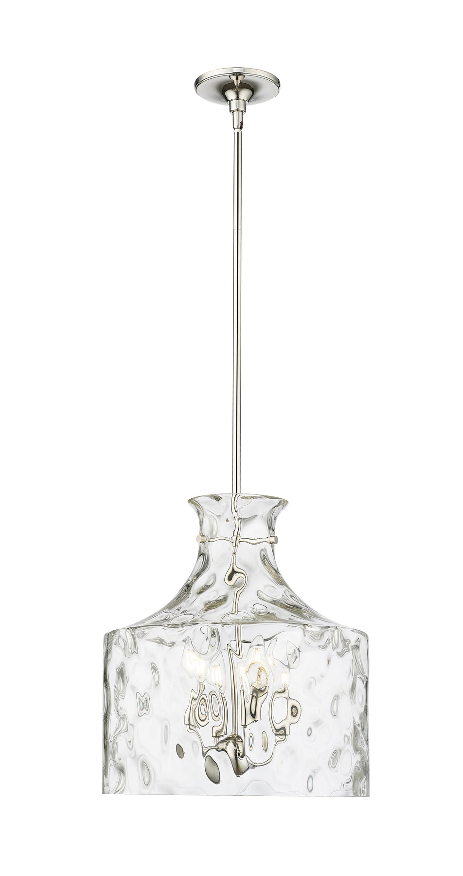 Pendant Light, Santorini Collection, Matte Black, Modern Gold, and Polished Nickel