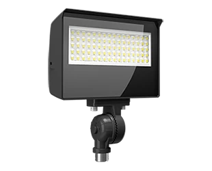 LED Flood Light, 5286 Lumen Max, Wattage and CCT Selectable, Adjustable Optics, 120-277V
