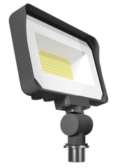 LED Flood Light, 4677 Lumen Max, Wattage and CCT Selectable, 120-277V, Bronze or White Finish