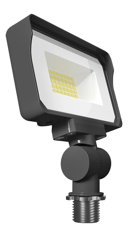 LED Flood Light, 2353 Lumen Max, Wattage and CCT Selectable, 120-277V, Bronze or White Finish