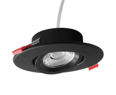 4 Inch Adjustable Gimbal LED Recessed Downlight, CCT Selectable, 120V, Black, Oil Rubbed Bronze, or White