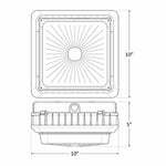 LED Canopy Light 100W, 13000 Lumens, 4000K or 5000K, 120-277V